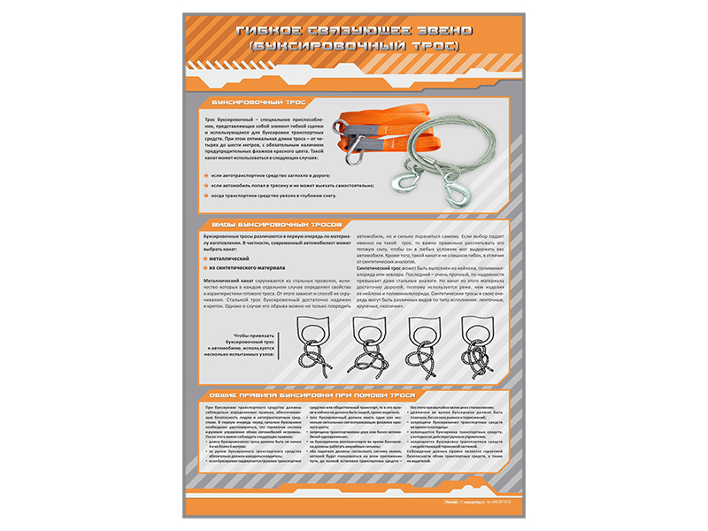 Стенд "Гибкое связующее звено (буксировочный трос)"