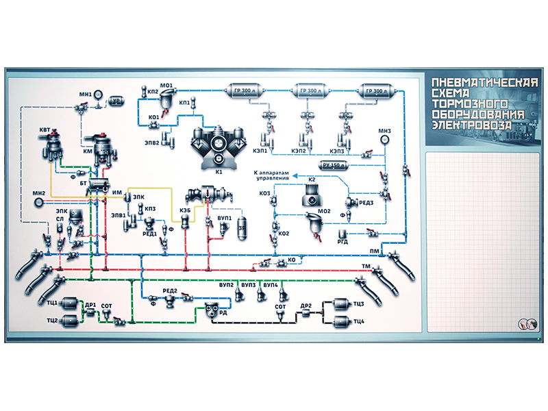 Пневматическая схема электровоза вл80с