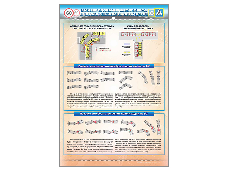 Стенд "Маневрирование автопоезда в ограниченном пространстве" (категория "DE")