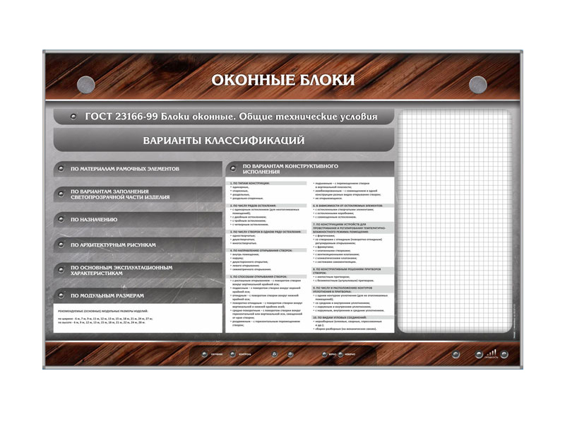 Стенд электрифицированный "Оконные блоки"