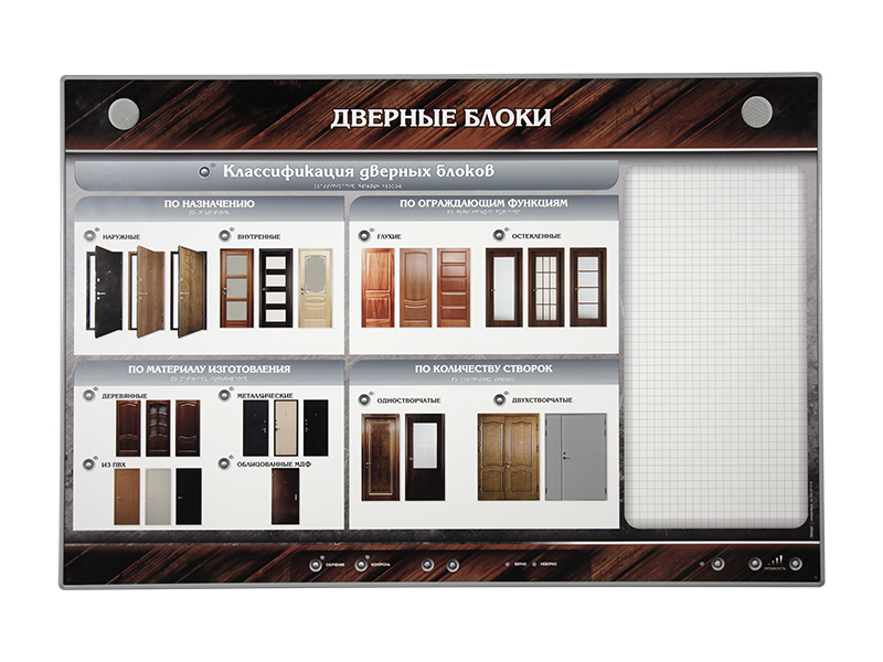 Стенд электрифицированный «Дверные блоки» (адаптированный для людей с ограниченными возможностями)